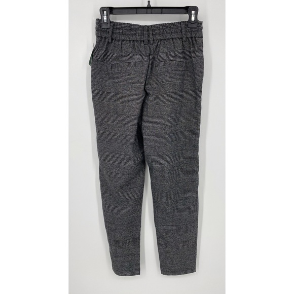 Only Gray Plaid Stretch Cropped Straight Leg Pants - Picture 2 of 7